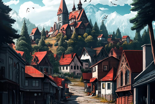 sref 905 | a town