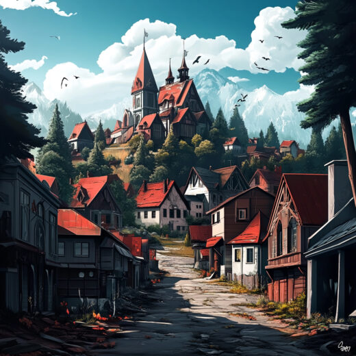 sref 905 | a town
