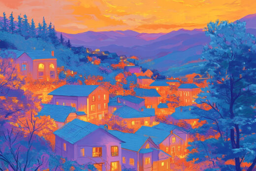 sref 909 | a town