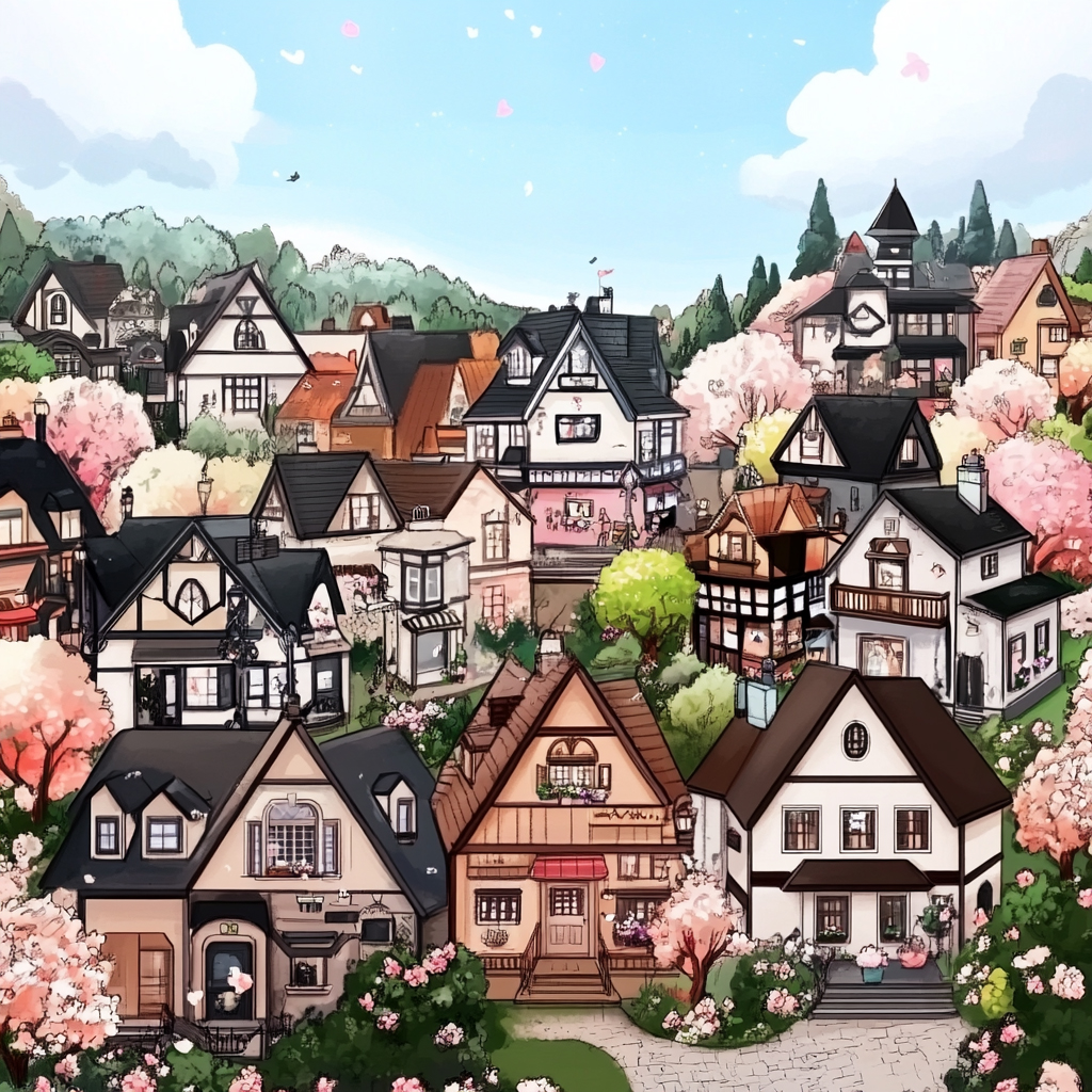 sref 914 | a town