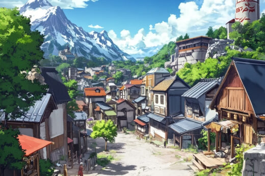 sref 915 | a town