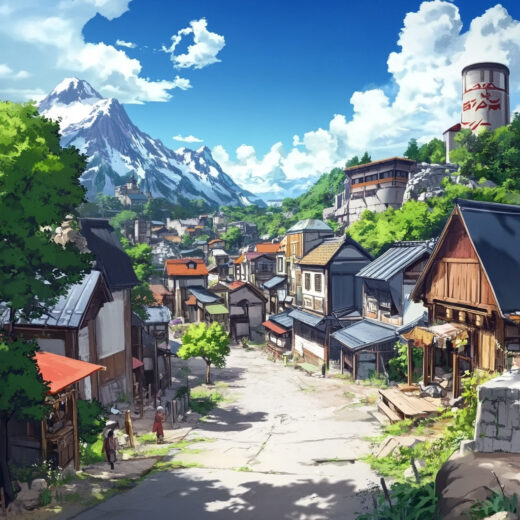 sref 915 | a town
