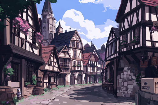 sref 917 | a town