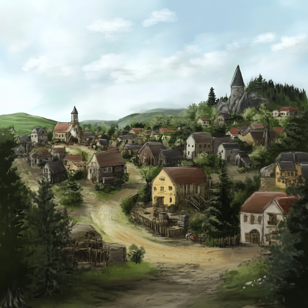 sref 924 | a town