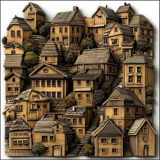 sref 931 | a town