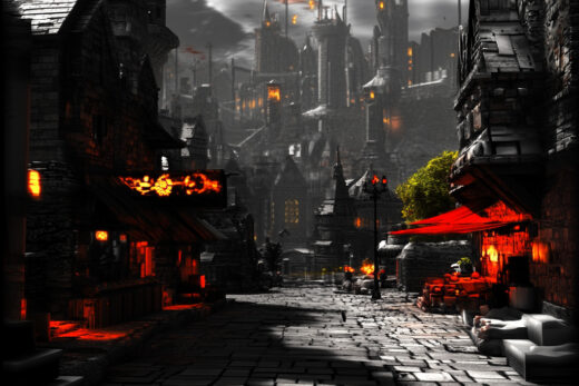 sref 932 | a town