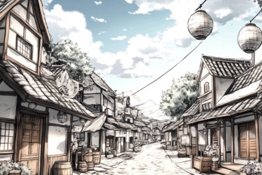 sref 938 | a town