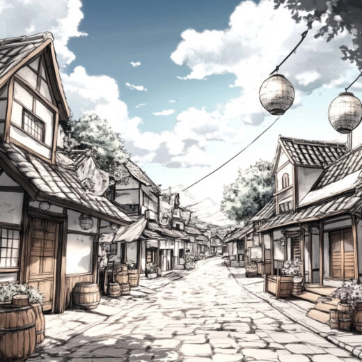 sref 938 | a town