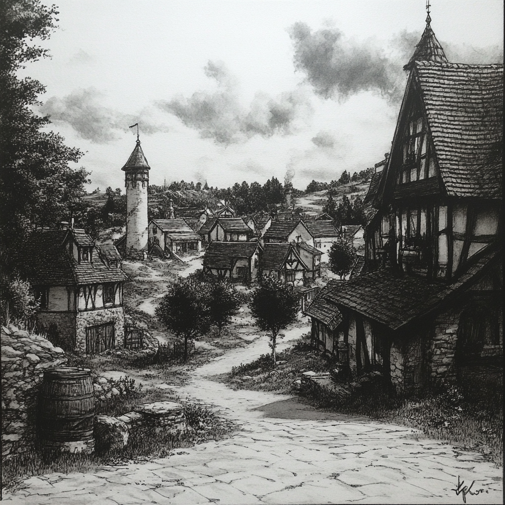 sref 948 | a town