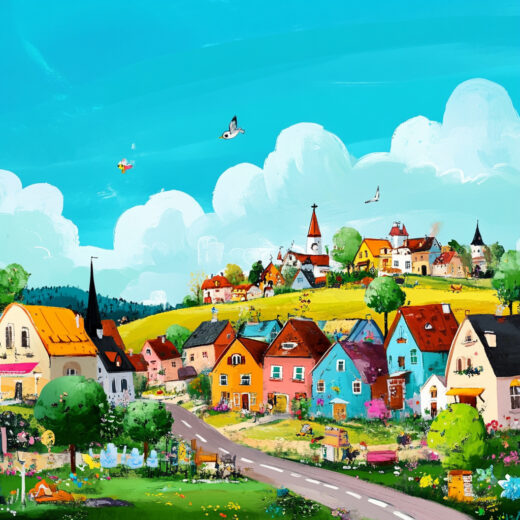sref 952 | a town