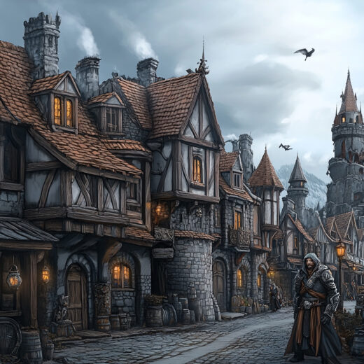 sref 955 | a town