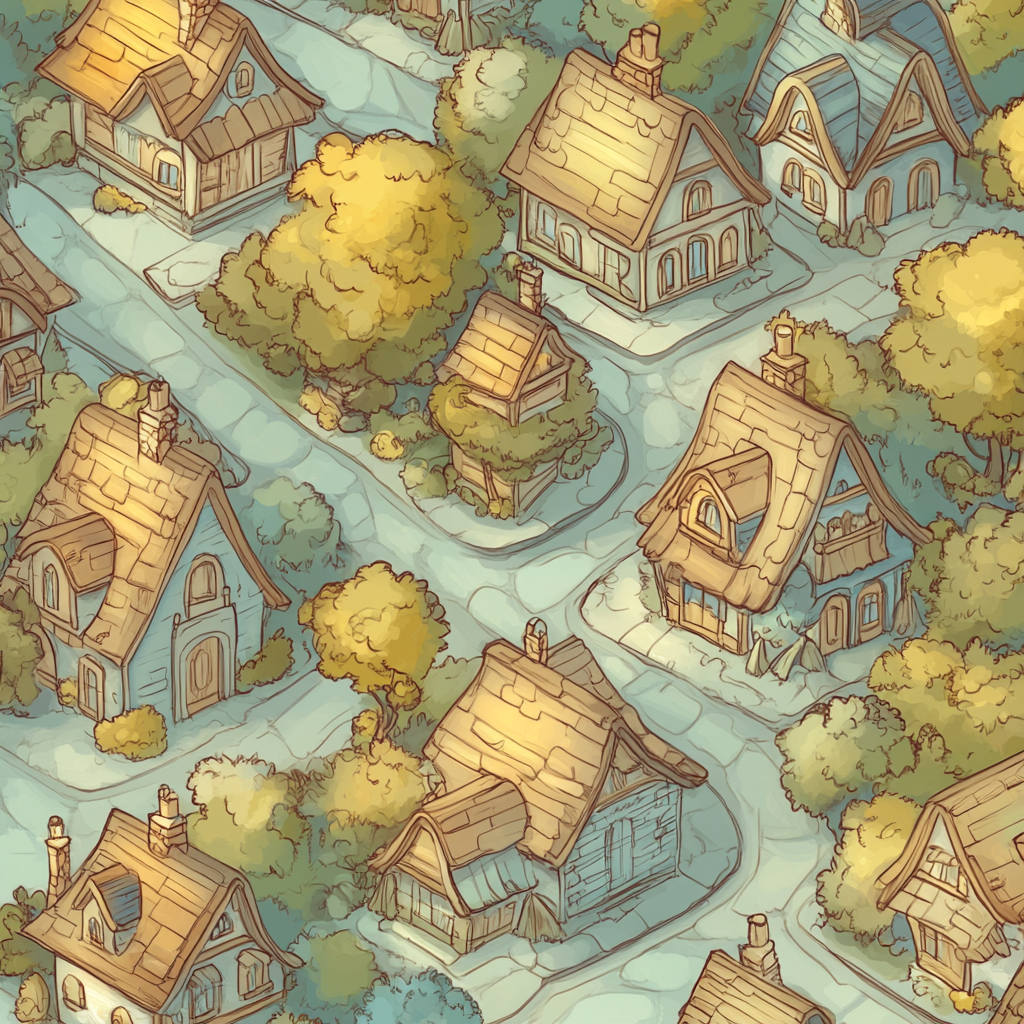sref 96 | a town