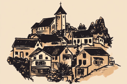 sref 982 | a town
