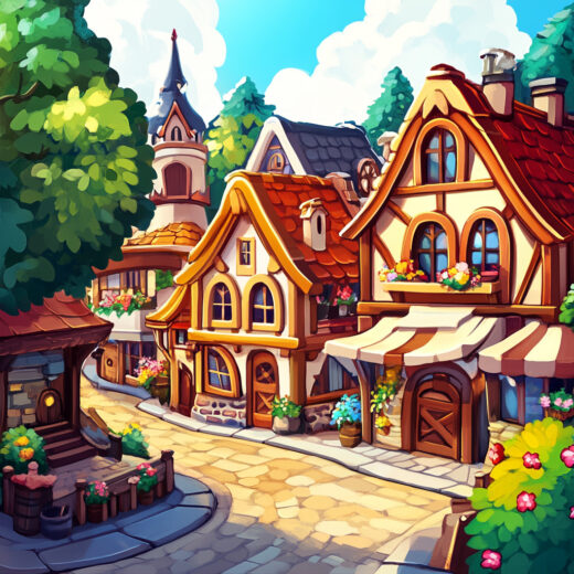 sref 997 | a town