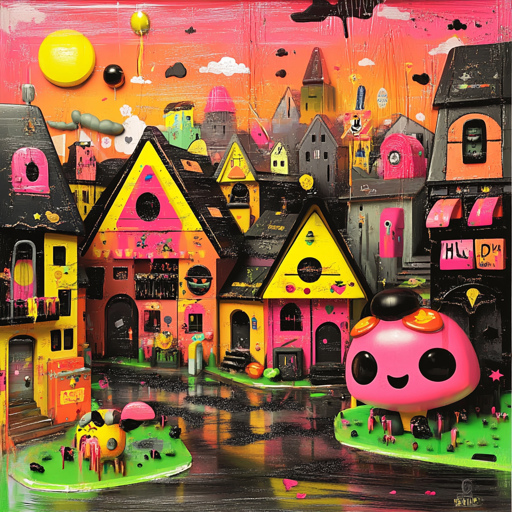 sref 9 | a town